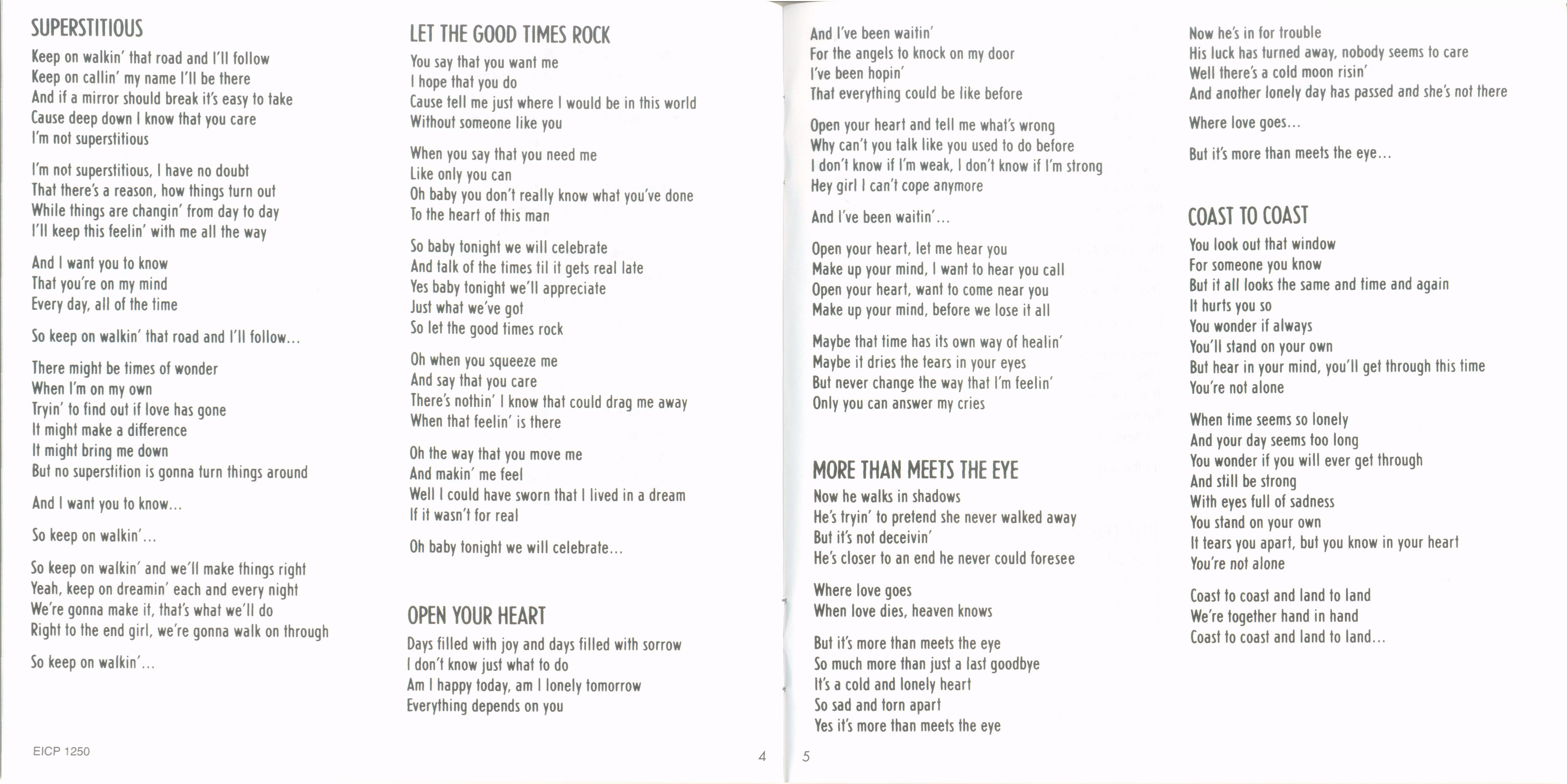 Europe  Out Of This World : Booklet 4 JPN